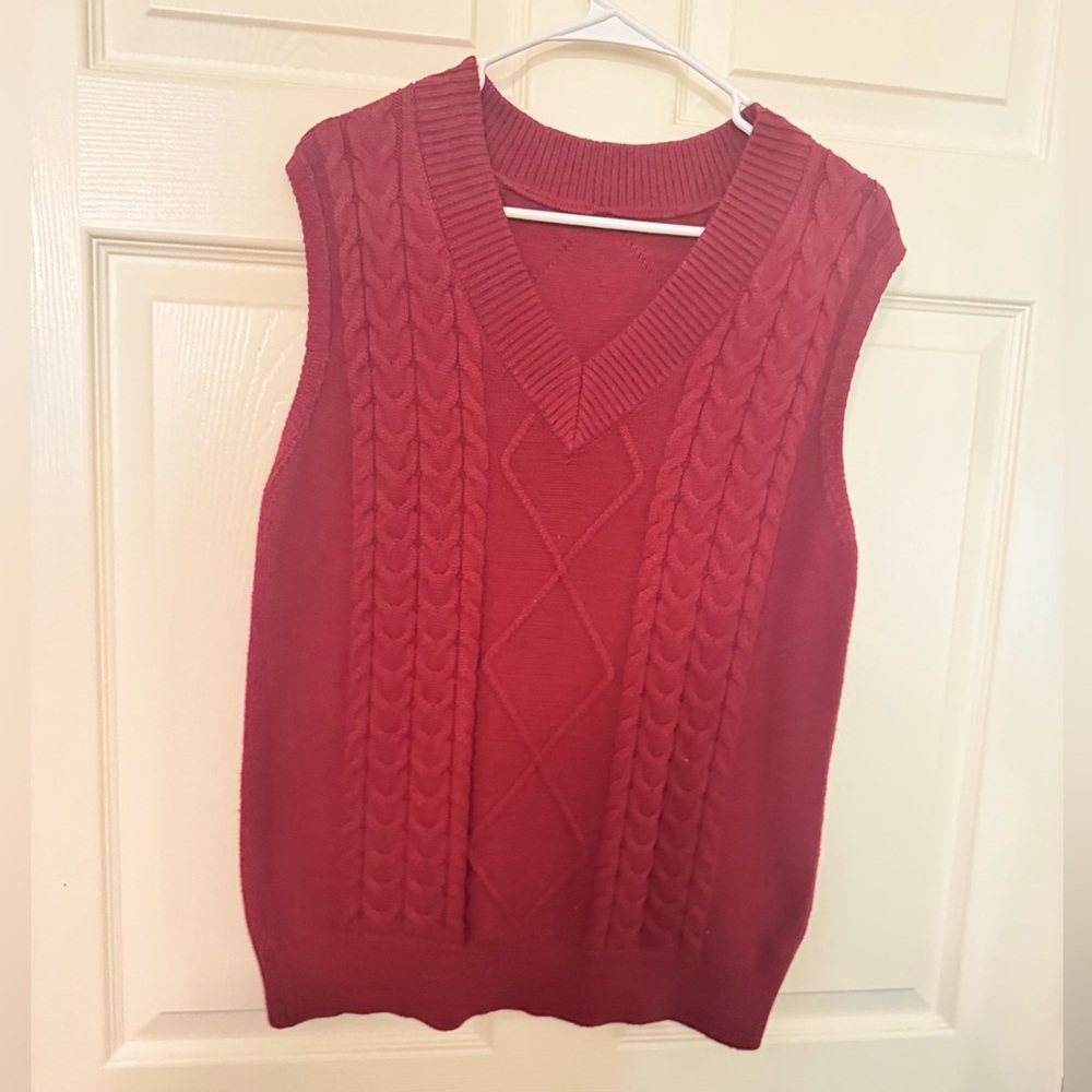 Red Sweater Vest